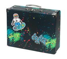 BAAGL Faltbarer Schulkoffer Chill mit Beschlägen / 32,5 x 10,5 x 26 cm