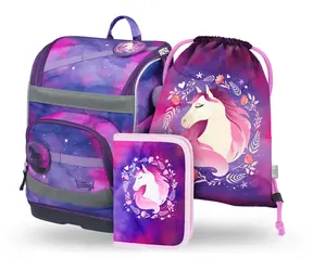 BAAGL SET 3 - Zippy PLUS Horse Schulset: Aktentasche / Federmäppchen / Tasche