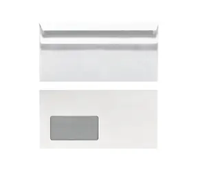 Herlitz Selbstklebende Briefumschläge mit Sichtfenster / 100 Stück / weiß