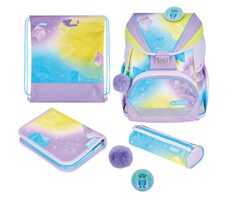 Herlitz Schulranzen / geeignet für die 1. Klasse Grundschule / 22 l / lila-gelb