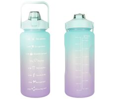 KIK Motivations-Trinkflasche Türkis-Lila / 2l