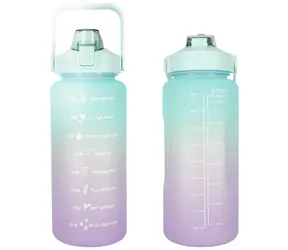 KIK Motivations-Trinkflasche Türkis-Lila / 2l