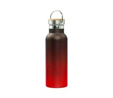 BAAGL Thermosflasche mit Bambusdeckel Farbverlauf rot-schwarz 500 ml