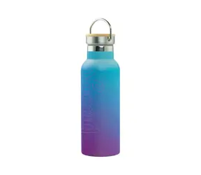 BAAGL Thermosflasche mit Bambusdeckel Farbverlauf blau-lila 500 ml