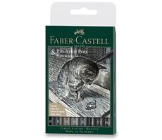 Faber-Castell Marker-Set / 8-teilig / schwarz-grau