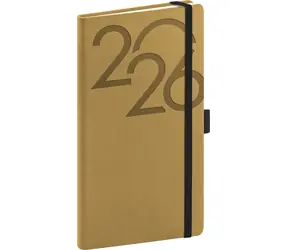 NOTIQUE Taschenkalender AJAX 2026 gold / 9 x 15,5 cm