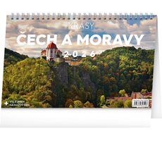 NOTIQUE Tischkalender Schönheit von Böhmen und Mähren 2026, 23,1 x 14,5 cm