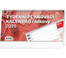 NOTIQUE Tischkalender Planner Line 2026, 25 x 12,5 cm