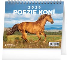 NOTIQUE Tischkalender Poetry of Horses 2026, 16,5 x 13 cm