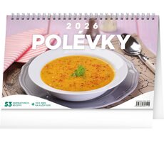 NOTIQUE Tischkalender Soups 2026, 23,1 x 14,5 cm