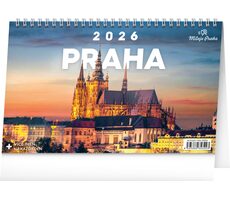 NOTIQUE Tischkalender Prag - I Love Prague 2026, 23,1 x 14,5 cm