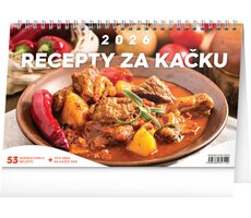 NOTIQUE Tischkalender Entenrezepte 2026, 23,1 x 14,5 cm