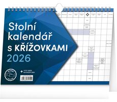 NOTIQUE Tischkalender mit Kreuzworträtseln mit Haken 2026, 30 x 21 cm