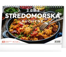 NOTIQUE Tischkalender Mediterrane Küche 2026, 23,1 x 14,5 cm