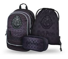 BAAGL SET 3 Core Harry Potter Hogwarts schwarz: Rucksack, Federmäppchen, Tasche