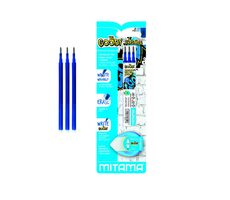 MITAMA Ersatzminen+Radiergummi für GOODY-Stift blau/0,7 mm (3 Stück)