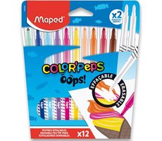 Maped Color'Peps Oops Marker, 10 Stück + 2 Radiergummis