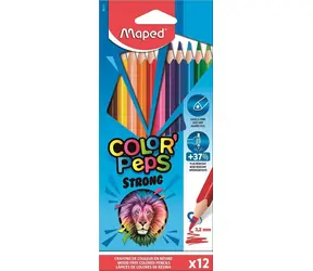Maped Color'Peps Strong Wachsmalstifte, 12 Stück / dreieckig
