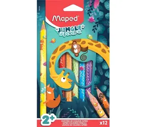 Maped Dschungelfieber Jumbo-Buntstifte, 12 Stück / ab 2 Jahren