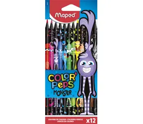 Maped Dreieckige Buntstifte Color'Peps Monster, 12 Stück