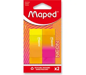 Maped Set mit zwei Neon-Radiergummis