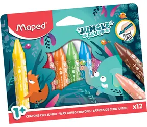 Maped Dschungelfieber Jumbo-Buntstifte, 12 Stück / ab 12 Monaten
