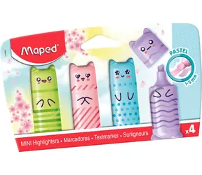 Maped Textmarker FluoPeps Mini Pastell 4 Stück