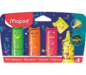Maped Pixel Party Mini-Textmarker, 4 Stück