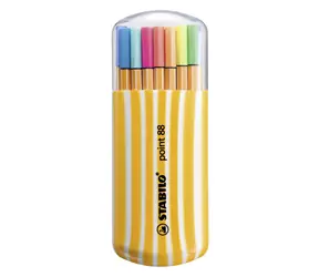 STABILO® point 88 - Fineliner - 20-teiliges Zebrui-Set - 20 verschiedene Farben, darunter 5 Neonfarben