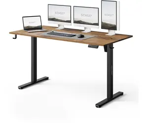 SENSE7 NOJO LIGHT Schreibtisch, schwarze Eiche / elektrisch höhenverstellbar / 140 x 70 cm / Tragkraft 70 kg