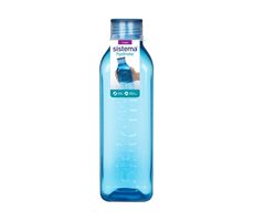 Sistema Hydrate Square Quadratische Flasche mit Schraubverschluss 1 l blau