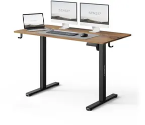 SENSE7 NOJO LIGHT Schreibtisch, schwarze Eiche / elektrisch höhenverstellbar / 120 x 60 cm / Tragkraft 70 kg