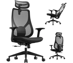 SENSE7 Moyo schwarz / Ergonomischer Bürostuhl / Belastbarkeit 150 kg