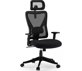 SENSE7 Schwarzer Bürostuhl / Ergonomischer Stuhl / Belastbarkeit 130 kg