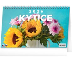NOTIQUE Tischkalender Bouquet CZ/SK 2026 / 23,1 x 14,5 cm