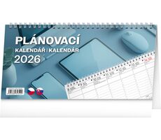 NOTIQUE Tischkalender Planer CZ/SK 2026 / 25 x 12,5 cm
