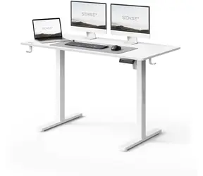 SENSE7 Nojo Light Schreibtisch weiß / elektrisch höhenverstellbar / 120 x 60 cm / Tragkraft 70 kg