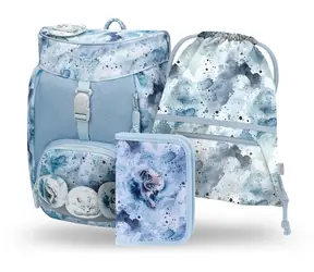BAAGL SET 3 Airy Polar: Rucksack, Federmäppchen, Tasche GRS