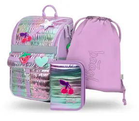 BAAGL SET 3 Zippy Lavender: Aktentasche, Federmäppchen, Tasche