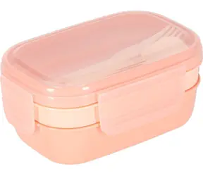 KIK Lunchbox mit Trennfächern, 1900 ml, Aprikose 