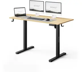 Nagelneuer Schreibtisch SENSE7 NOJO LIGHT, Kiefer schwarz / elektrisch höhenverstellbar / 120 x 60 cm / Tragkraft 70 kg / neu