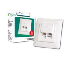 PremiumCord -Buchse 2xRJ45 unter dem Putz, UTP Cat5e