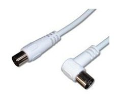 PremiumCord TV-Kabel M/F-Stecker 90, 75 Ohm 2 m
