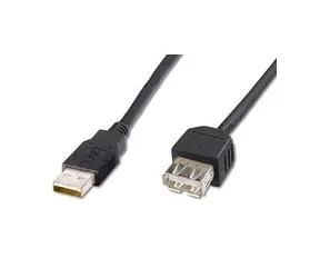 PremiumCord USB 2.0-Verlängerungskabel, AA, 2 m schwarz