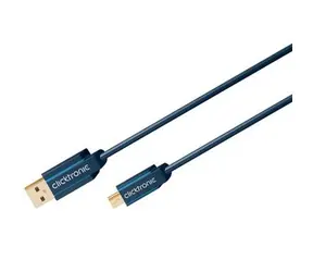 ClickTronic HQ OFC USB2.0-Kabel, AB mini, 5-polig, vergoldet, 1 m