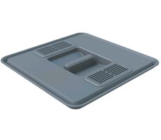 Elletipi MEDIUM Deckel für mittelgroße Kunststoffkörbe mit Geruchsfilter / 21,5 x 21,5 cm