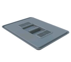 Elletipi Big Deckel für große Kunststoffkörbe mit Geruchsfilter / 21,5 x 29 cm