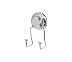 Compactor Bestlock Doppel-Küchenhaken mit Saugnapf chrom / Belastbarkeit: bis 6kg / ohne Bohren