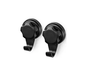 Compactor Bestlock Black Badezimmerhaken mit Saugnapf schwarz (2Stk) / ohne Bohren