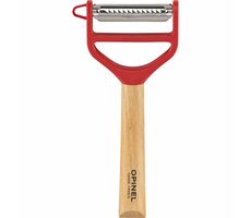Opinel Gemüseschäler 2 Klingen rot / Julianne-Klinge / Holzgriff